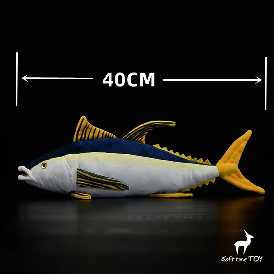 Yellow Fin Tuna High Fidelity Anime Cute Plushie Allison Tuna Fish Plush Toys Lifelike Animals Simulation Stuffed Doll Kawai Toy 2