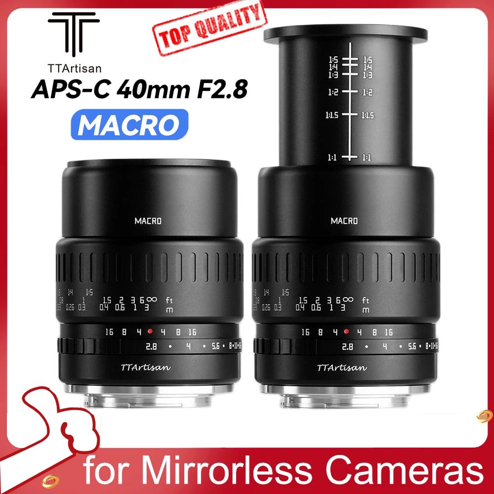 Ttartisan 40Mm F2.8 Aps-C Obiettivo Macro Messa A Fuoco Manuale Per Sony E Fuji X Canon M Panasonic Olympus M43 Nikon Z Leica Sigma L