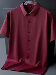New Plus Size 8xl Summer Breathable Solid Polo Shirt Men Short Sleeve Sportswear Cooling Nylon Quick Dry Slim Fit Golf Shirts