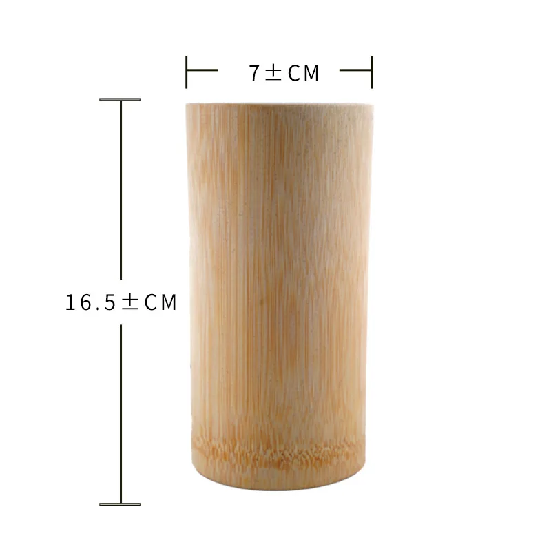 Bamboo Chopsticks Tube Spoon Rest Fork Spatula Drain Tableware Box Round Nature Wood Kitchen Organizer Rack Storage 5