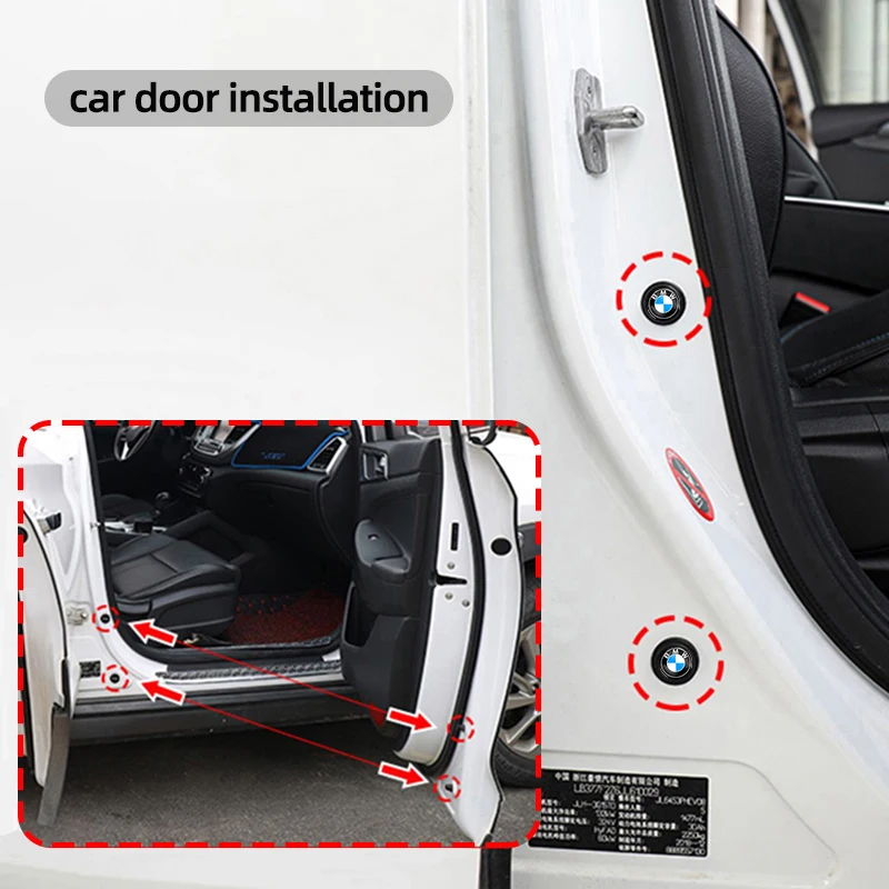 자동차 소음 방지 스티커 문짝 트렁크 충격 방지 버퍼, BMW F34 F07 F06 F10 F30 F25 F26 F48 F39 E71 E70 F44 F35 용, 12 개