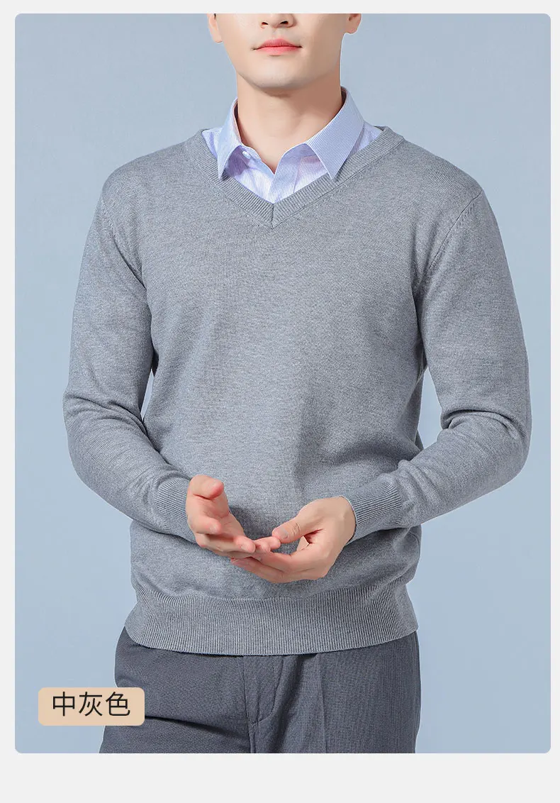 Cashmere Sweater Men Pullover Autumn Winter V-Neck Soft Warm Cashmere Sweater Jumper Knitted Sweaters mens turtleneck