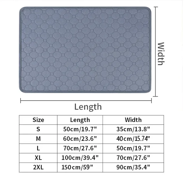 Dog Urine Pads Washable Reusable Anti Slip Pet Pee Pad Puppy Training Pad Pet Bed  for Car Seat Cover Pet Supplies 6