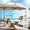13 ft Outdoor Patio Umbrella, Large Rectangular Double Sided Market Table Twin Umbrellas with Crank Handle for Deck Po 2
