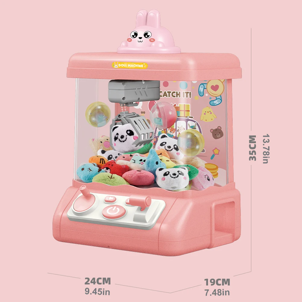 Automatic Mini Vending Machines USB Charging Claw Catch Toy Machines with Music & Light Strong Grip Kids Birthday Gifts 6