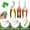 3PCS Garden Scissors Set Gardening Tool Scissors Stainless Steel Professional Gardening Scissors with Non-slip Ergonomic Handles 3