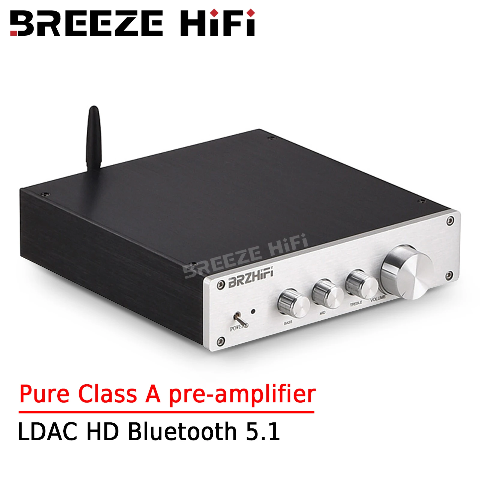 

BREEZE HIFI F1 Fever Grade Hifi Pure Class A High, Medium and Low Pitch Pre-amplifier Stereo LDAC HD Bluetooth 5.1