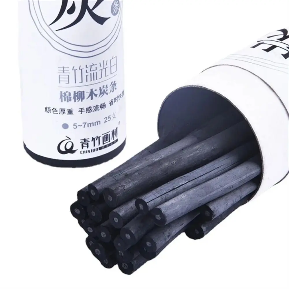 

Willow Charcoal Charcoal Sticks Vine Charcoal Strong Color Drawing Charcoal Pencils Black Color Comfortable Feel Charcoal Bars