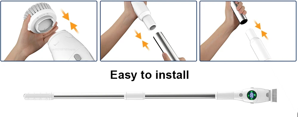 Assembling the 8 in 1 Multifunctional Electric Cleaning Brush