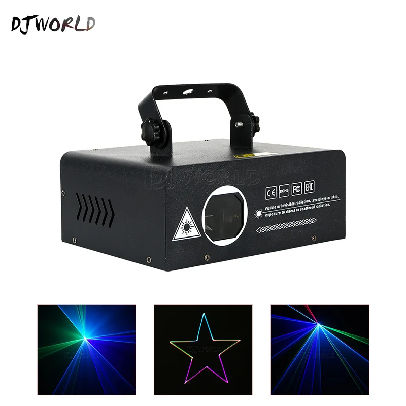 DJWORLD Beam Line 500MW RGB Scanner RG Patterns DMX512 Projector Stage Lighting For DJ Disco Parties Party Nightclub