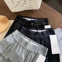 מכנסי ספורט קז'ואל בסגנון אמריקאי עם מותן גבוה, צבע אחיד חדש 2025, אופנת רחוב גבוהה לקיץ, מכנסיים ישרים 3