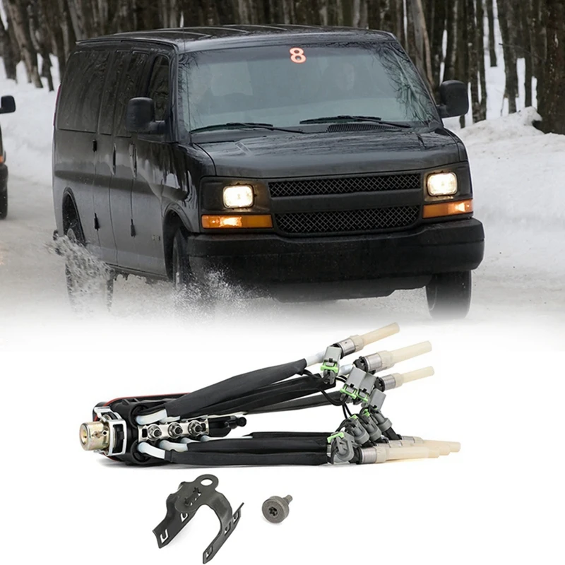 

8 Cylinder Fuel Spider Injector With Bracket Bolt 2173029 For Chevy GMC Pickup Truck V8 5.0L 5.7L