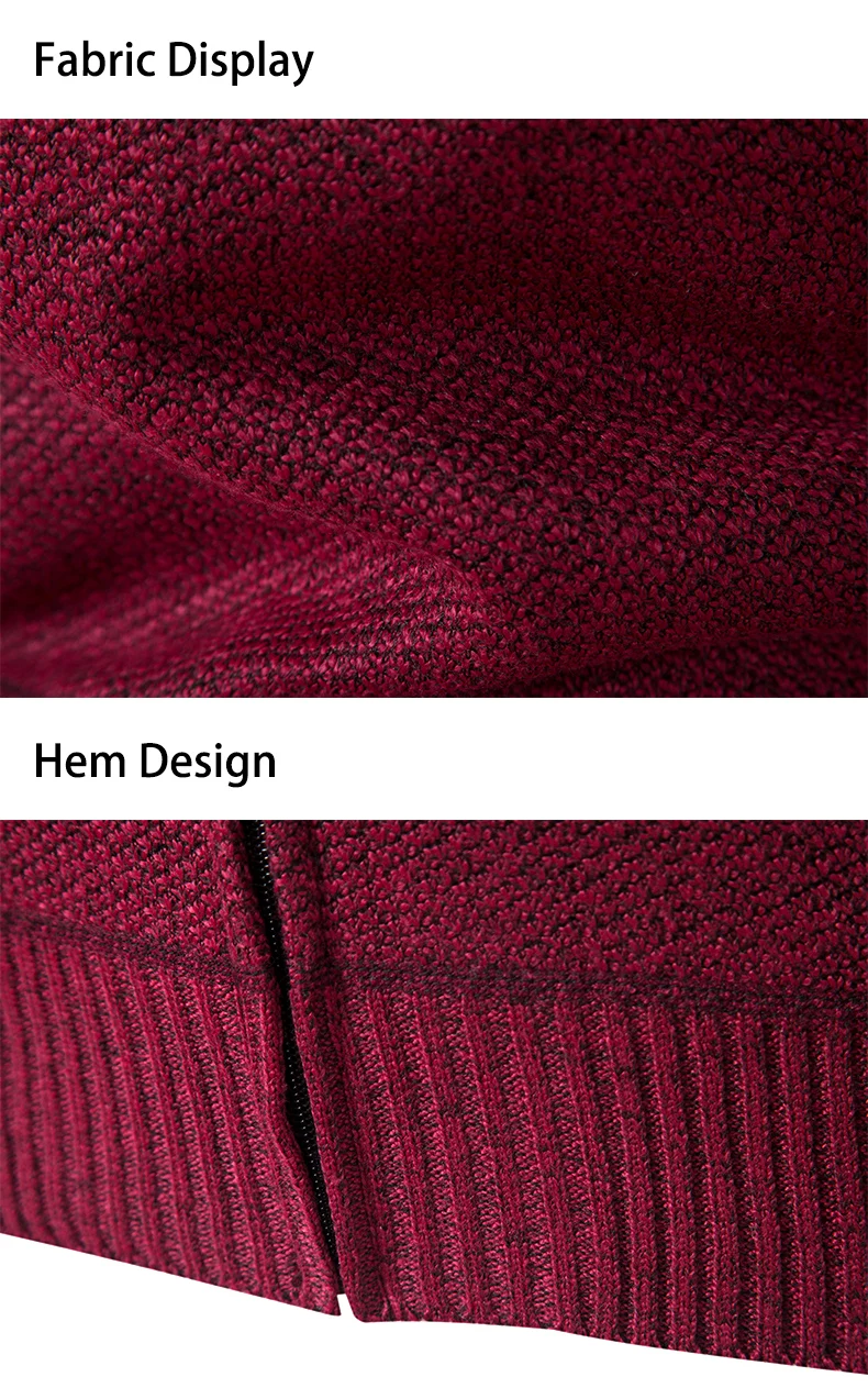 Cardigan sweater men's autumn and winter new stand-up sweater trend sweater coat 5