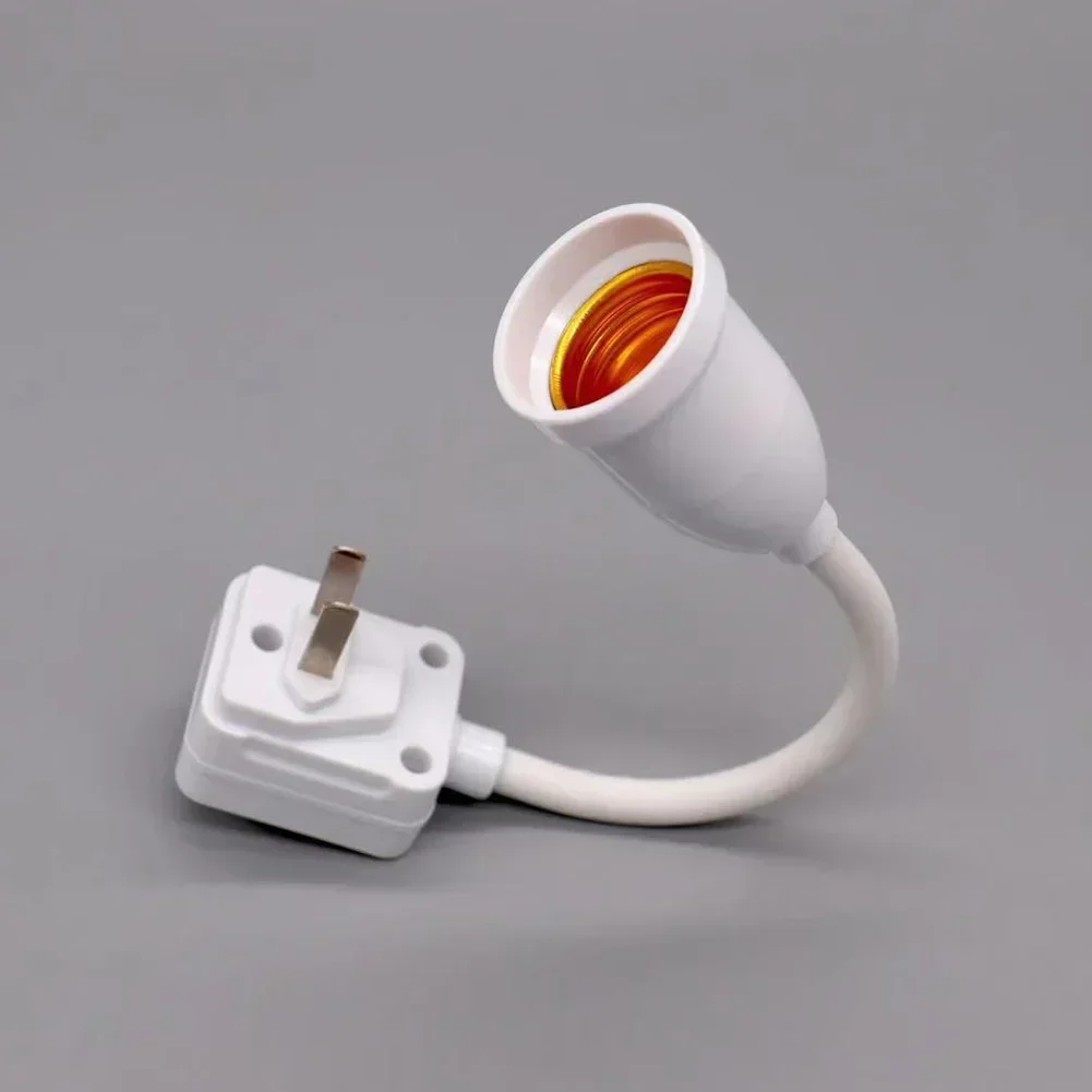 Stainless Steel E27 Lamp Base Adapter with On/Off Switch for EU US Plug