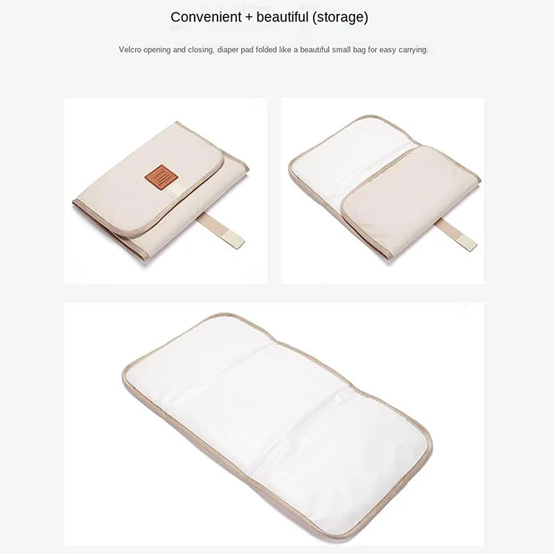 Portable Changing Pad for Baby Diaper Changing Pad Foldable Waterproof Nappy Mat Travel Diaper Change Sheet Bag