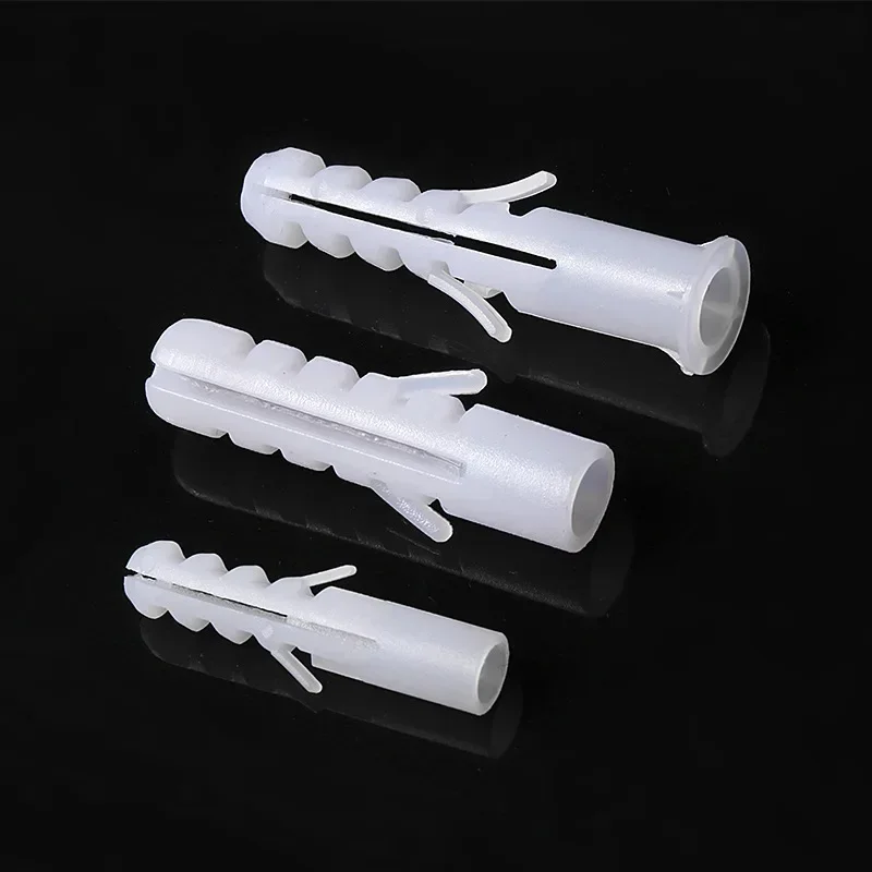 

50-100pcs Expansion tube PE fish type expansion bolt Screw rubber plug Plastic expansion plug expansion nail without cap strap