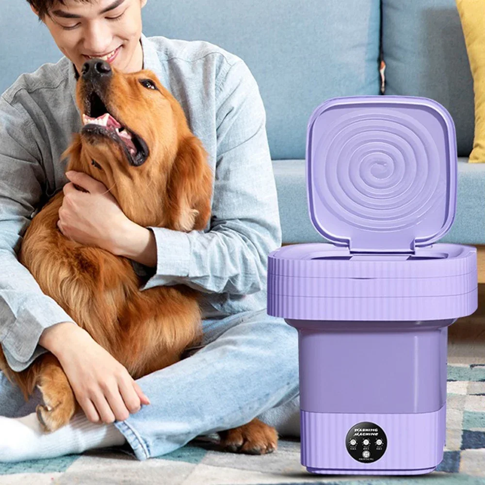 Mini Washing Machine 13L Portable Mini Washe Machine With Drain Basket Ultrasonic Big Capacity Folding Washing For Apartment Travel Underwearr UK AU