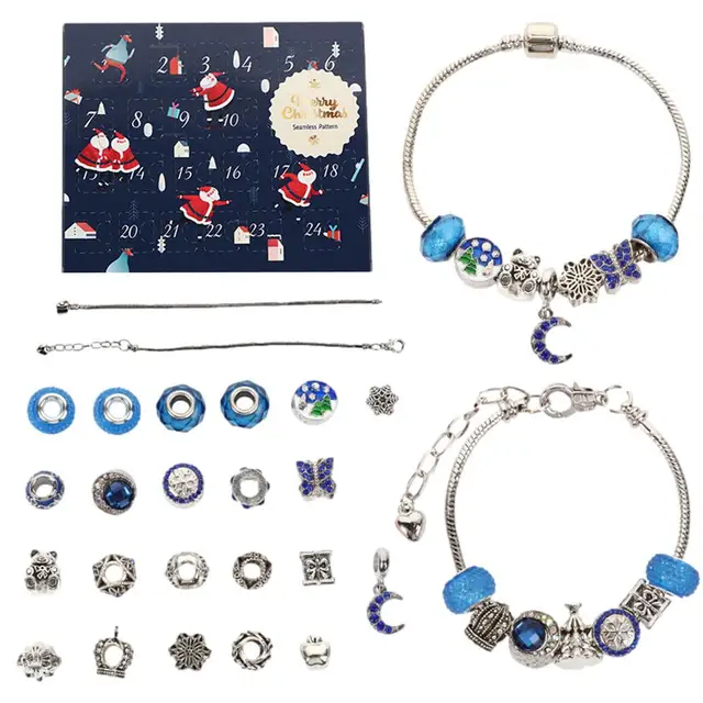 Jewelry Charm Bracelet Making Kit | Advent Calendar Jewelry Jewelry - Advent  Calendar - Aliexpress
