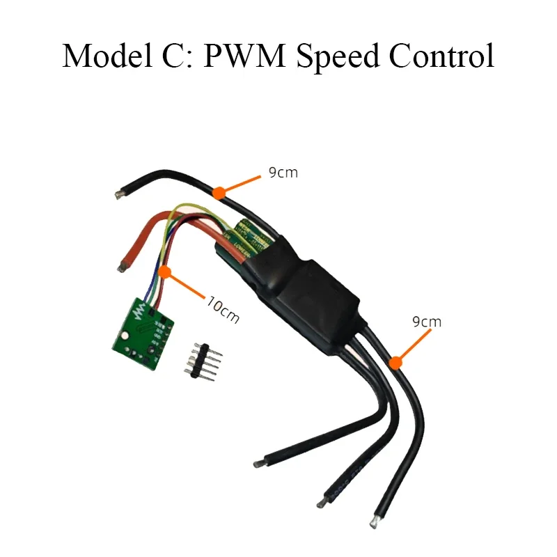 Gros plan sur les connecteurs du micro moteur électrique 12V-48V haute performance pour projets DIY