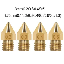 

Brass Nozzle 3D Printer Accessories Mk8 Pointed Brass Nozzle Surface Lettering Printing Accessories Without Burrs Multifun Tools