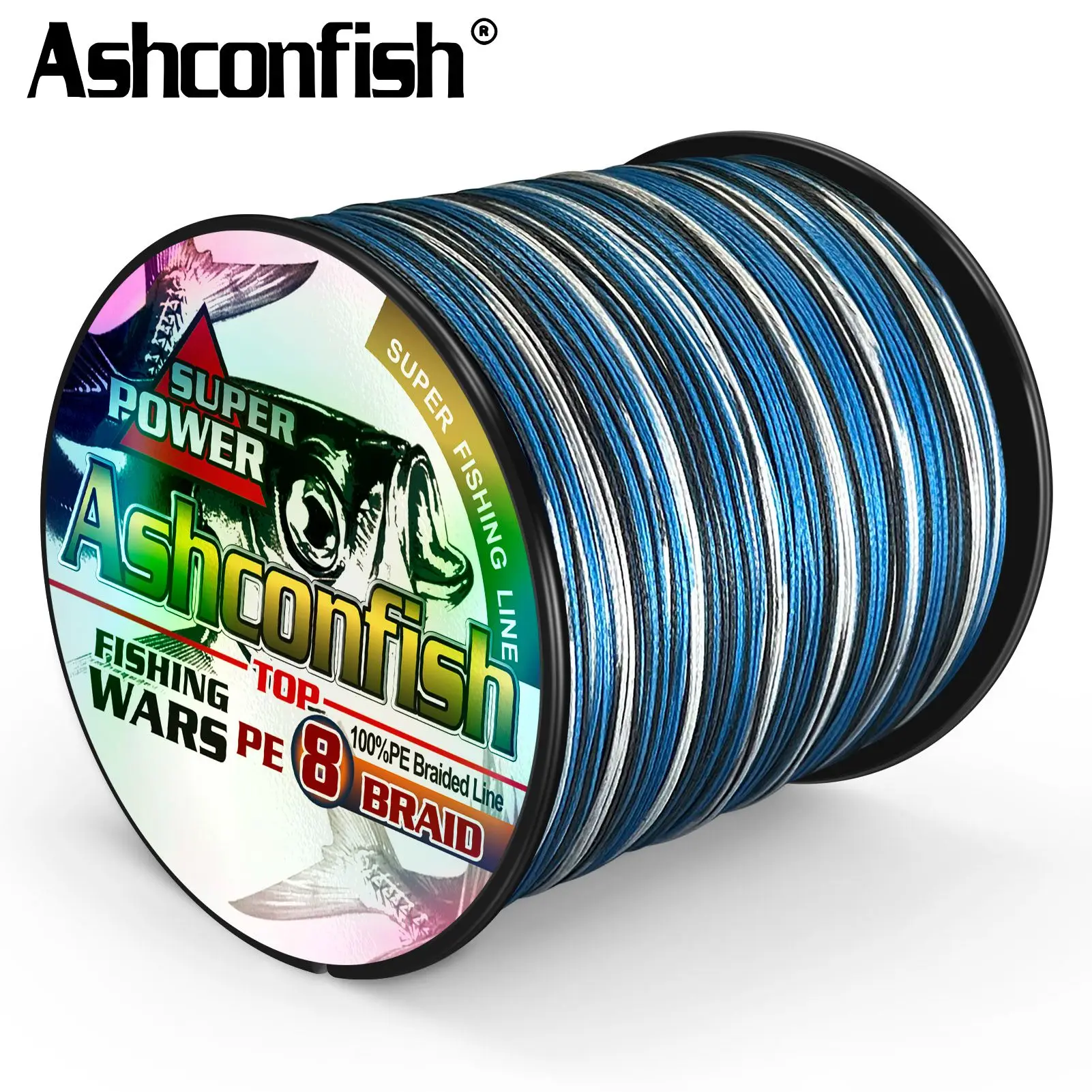 Ashconfish 2000M 8 Strands Braided Fishing Line 8 thread cord fishing rope Braid PE Multifilament Fishing Line Winter 6-300LB fishing line