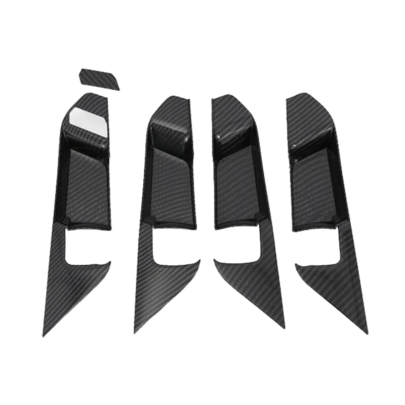 

Для Toyota RAV4 2019 2020 углеродное волокно Автомобильная внутренняя дверная ручка Чаша панель Крышка отделка Внутренняя Рамка