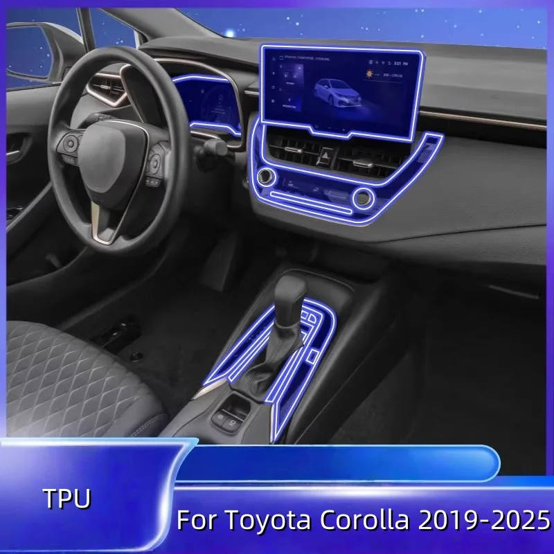 Für Toyota Corolla 2019-2025 Auto Innen Film Center Konsole Navigation Bildschirm Getriebe Transparente TPU Schutz Film