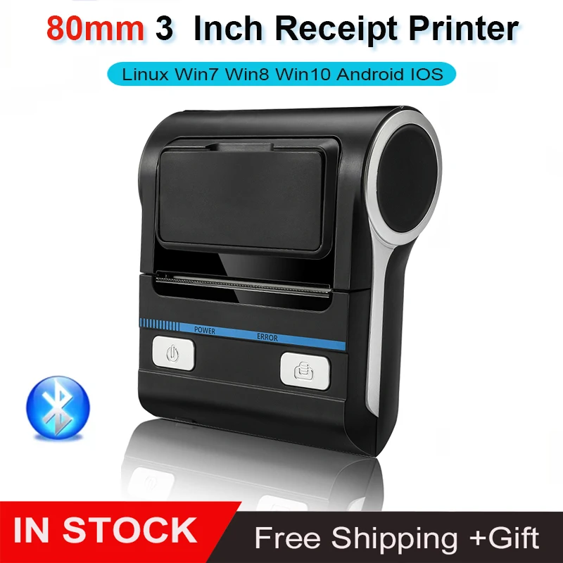 Hot sale Wireless Mini 80mm Bluetooth Portable Thermal Receipt Printer Mobile Phone Android POS PC Pocket Bill Makers Impresora 1