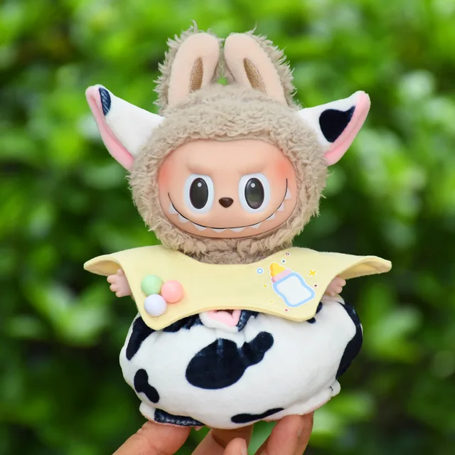 Labubu ぬいぐるみ 17cm プードル風 高級カスタム品】 Labubu ぬいぐるみ 17cm プードル風