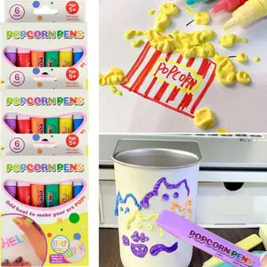 DIY Bubble Popcorn Drawing Pens, Magic Popcorn Pens, Puffy Pens, Magics  Colour DIY Bubble Popcorn Drawing Pens, Puffy Paint Art Pens, Watercolor  Pen