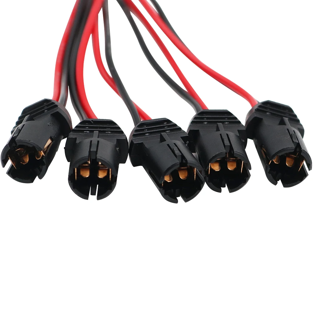 T10 Bulb Light Socket Holder W5W 194 168 Connector Adaptor Wire DC 12V Bulbs Harness Replacement Car Parts 2pcs led lamp bulb base,light holder,lamp holder,light bulb socket,socket connector plug adapter