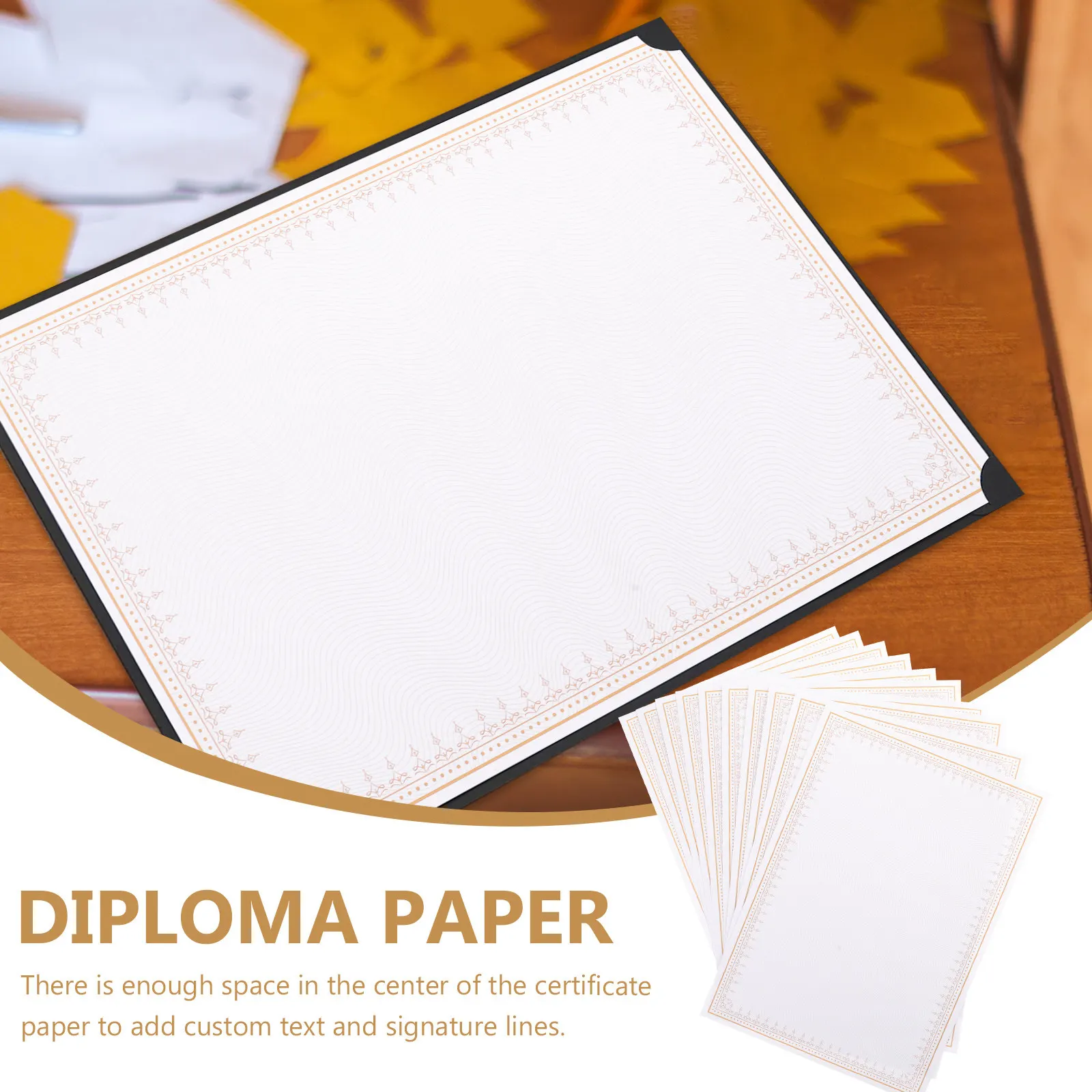 10Pcs 인증서 용지 A4 공백 인쇄 가능 쓰기 가능 인증서 내부 용지 상장 학위증 학교 사무실용