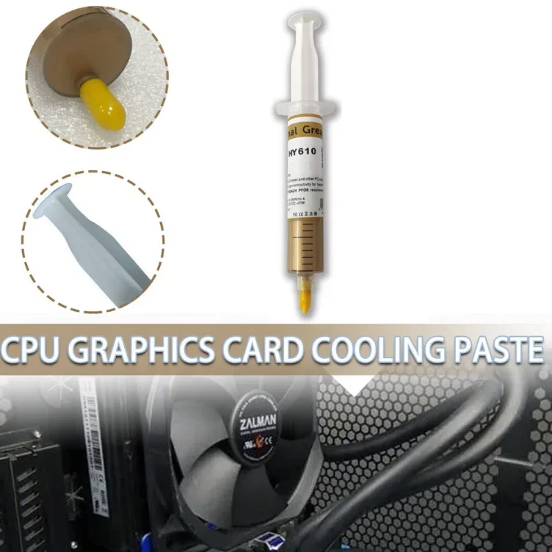 Thermal Paste HY610 Gold 30g/HY883 CPU Thermal Grease Thermal Paste Syringe