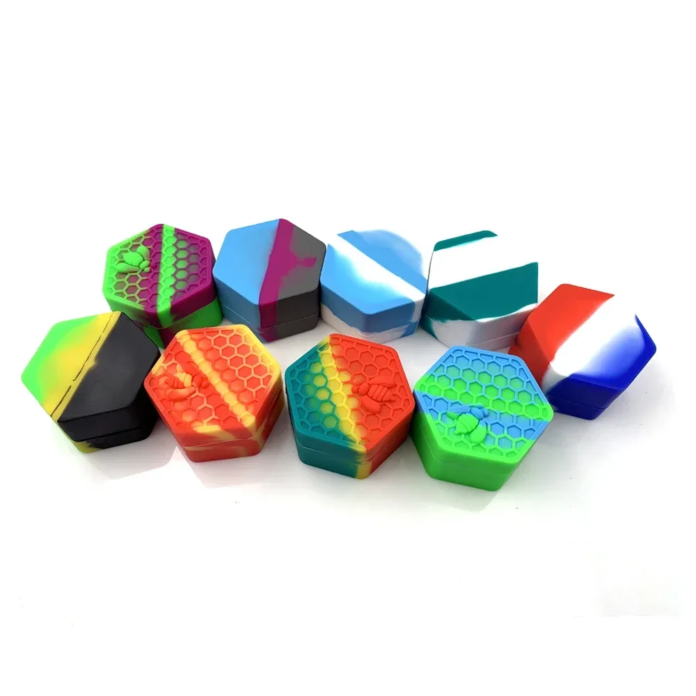 Wax Jar Silicone Box Bee Style for Oil Cream Box Easy To Hold and Carry Herb Container 5