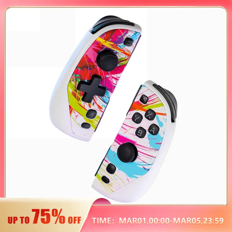  IINE Split Graffiti Joypad Auto-fire Wake up Function Attach Hand Strap Compatible Nintendo Switch/ Switch OLED 