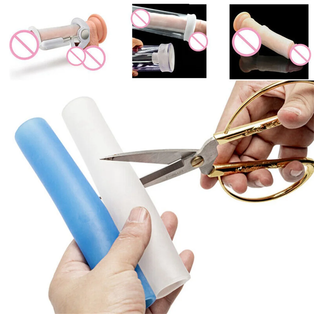 Penis Sleeve Extender Pump Vacuum Cap Accessories Enlargement Glans Protector Reusable Silicone Case Various Sizes Clamping Kit vacuum sex toy,penis sleeve,penis pump,penis enlargement