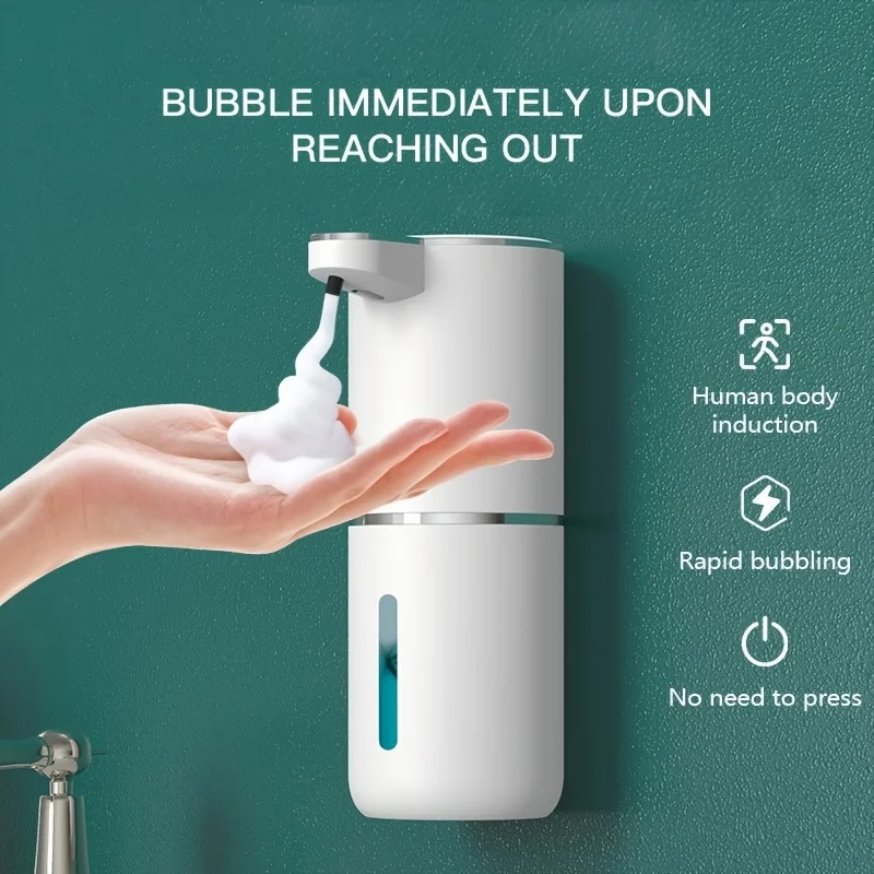 Touch-free induction wall-mounted rechargeable hand sanitizer is suitable for bathrooms and kitchens