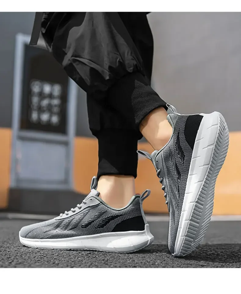 Herren Walking Running bequeme Tennis schuhe Adult Fashion Sneakers Walking Classis neue Unisex Strick atmungsaktive Sport Tenis Schuhe – Detail 20
