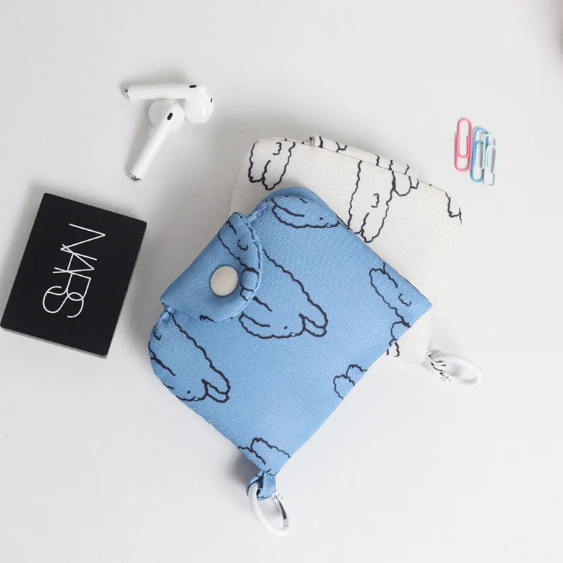 New Women Canvas Wallet Cute Student Coin Purse Card Holder Small Change Pouch Daily Casual Minimalist Design