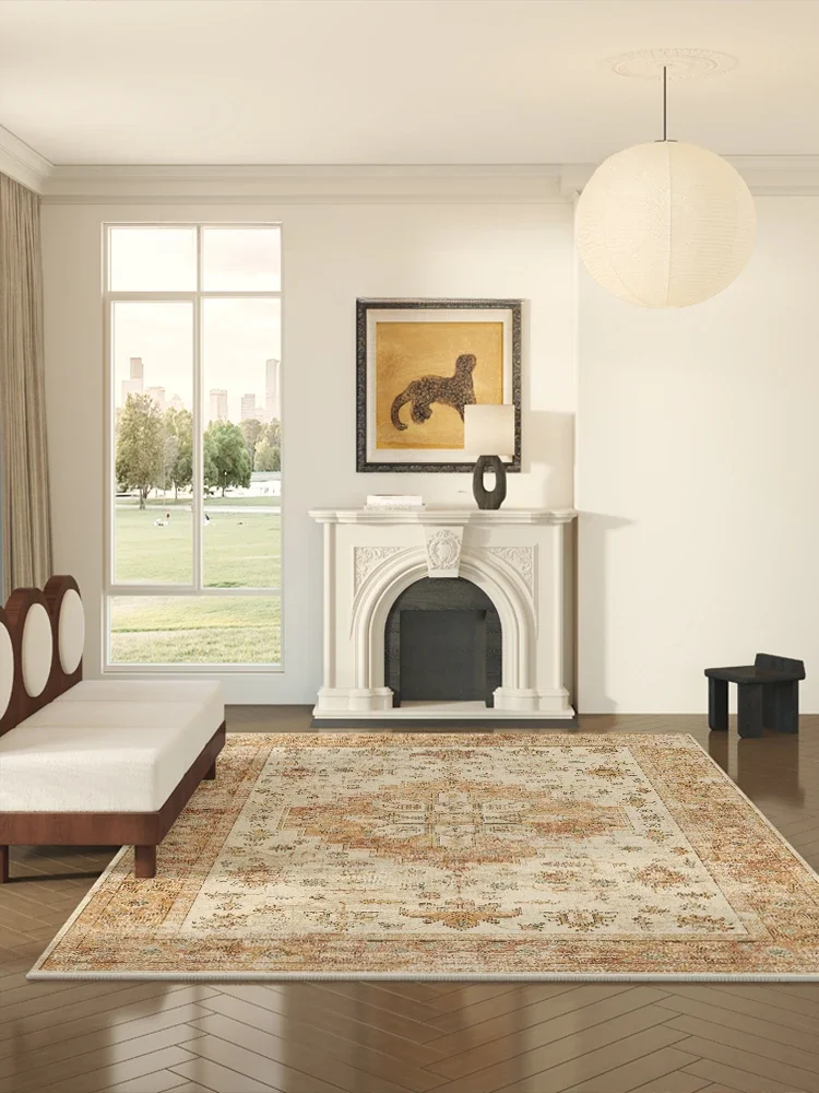 Retro Art Persian Carpet Comfortable Refreshing Bedroom Rug Luxury Living Room Decoration Large Area Carpets Balcony Rugs Tapete 3