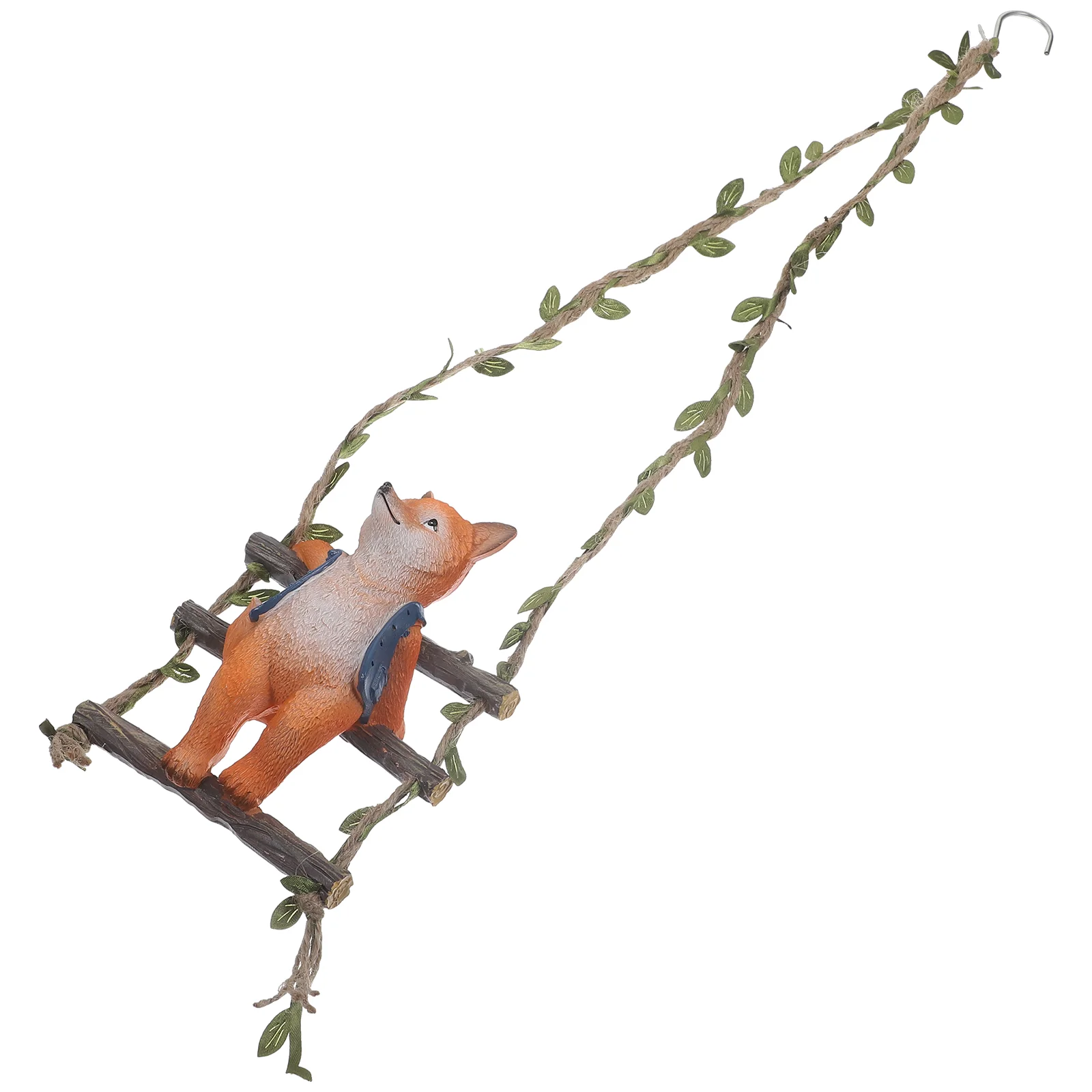 

Suspending Garden Statue Animal Ornaments Delicate Courtyard Fox Resin Hanging Home Accessories Decor