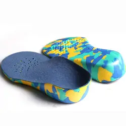 Children's Orthopedic Arch Support Insoles - Breathable Sports Shoe Pads - EU23 - 25 (Green camoufl)