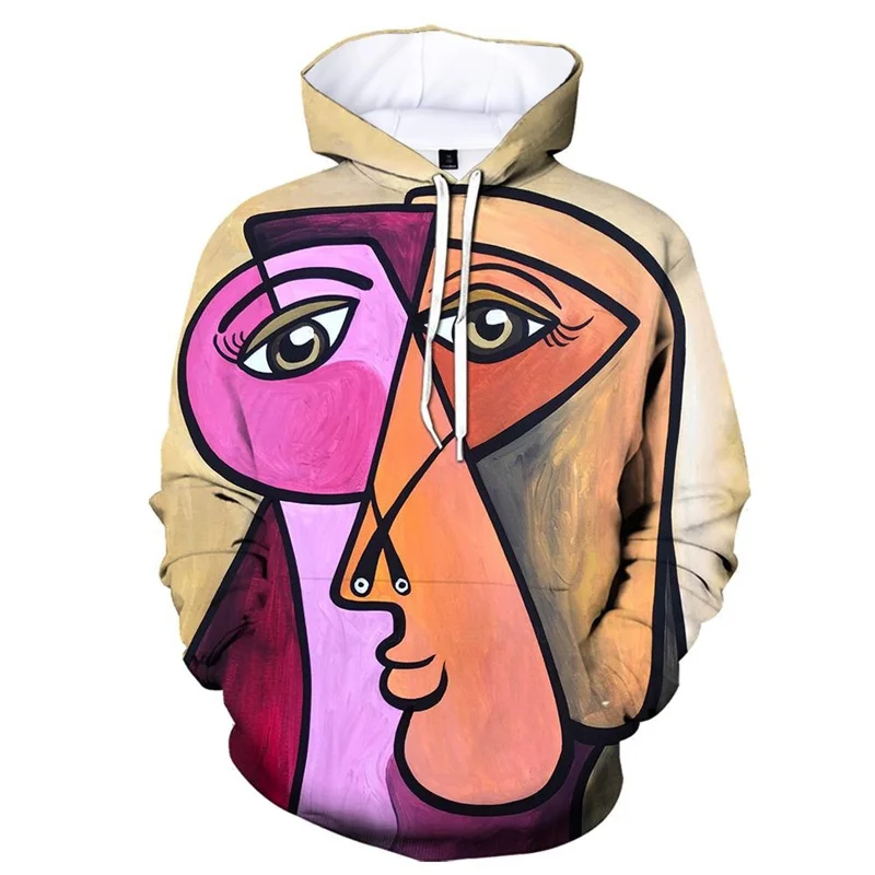 thumbnail image 1 of Sudadera con capucha con estampado 3D de arte abstracto y grafiti para hombre, sudadera holgada informal de manga larga con patrón de personalidad, sudaderas con capucha de calle, 1 of 5