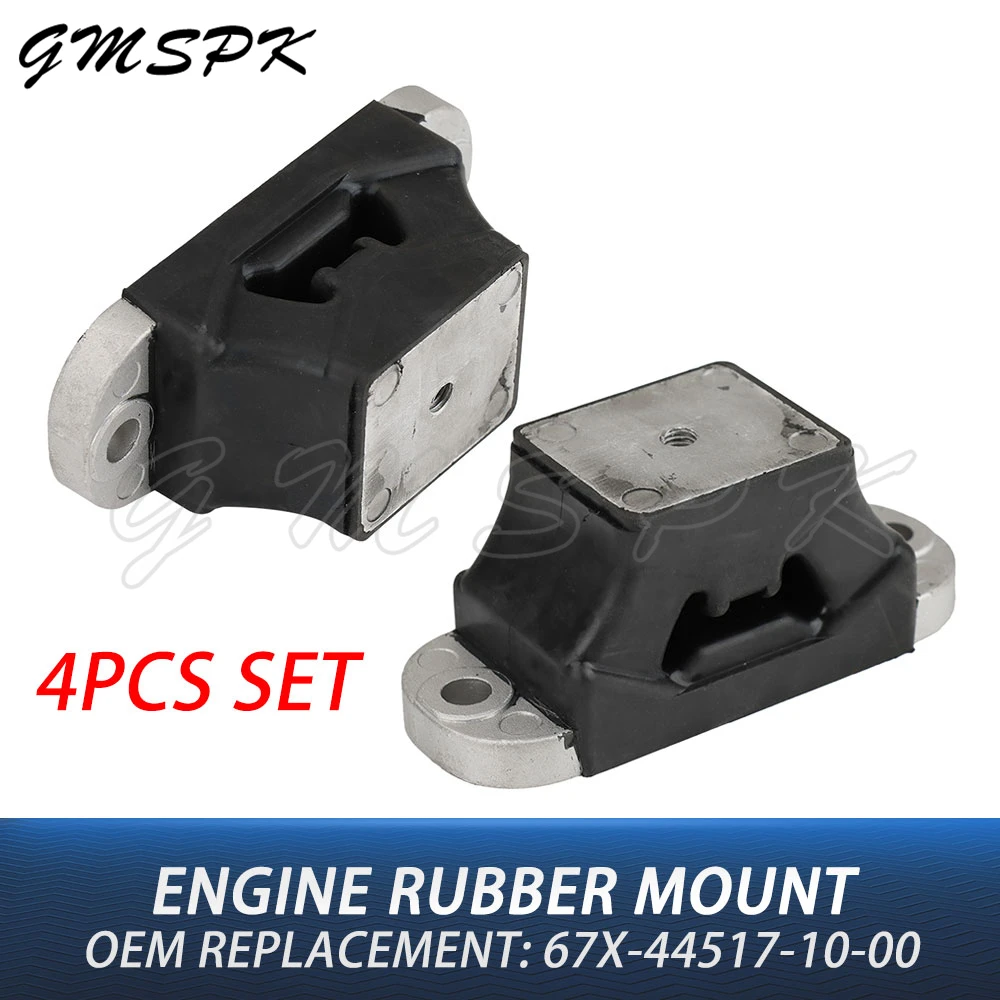 4 PCS OEM Engine Rubber Motor Mount Fit for YAMAHA WaveRunner FX HO SHO VX CRUISER GP1300R GP1200 VX1100 FX140 67X-44517-10-00