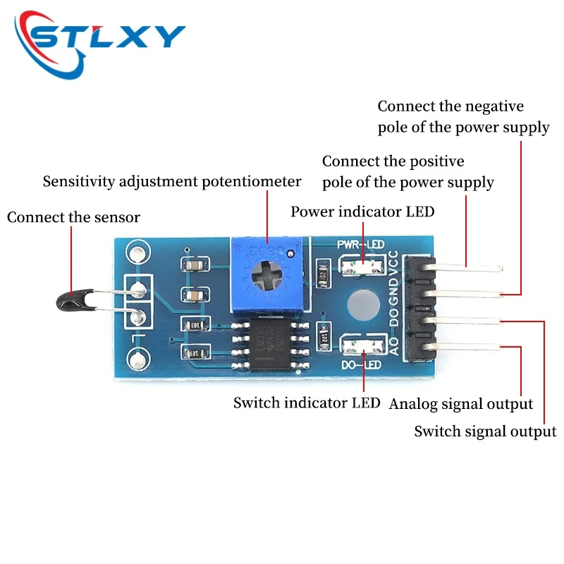 【Storewide Sale】 3/4 LINE Thermistor temperature sensor module thermal sensor module DO the digital output/temperature control switch For Arduino.