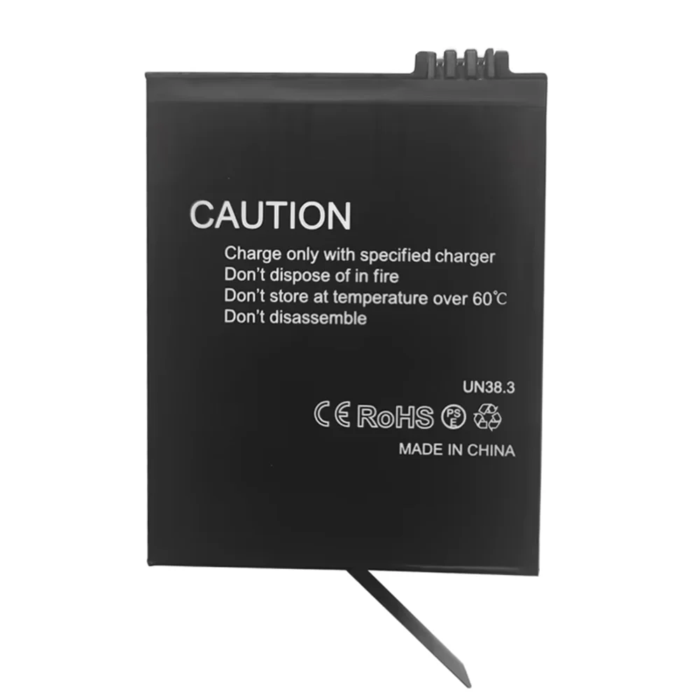 Batterie SJCAM A50 insérée dans une action cam, illustrant l'autonomie optimale.