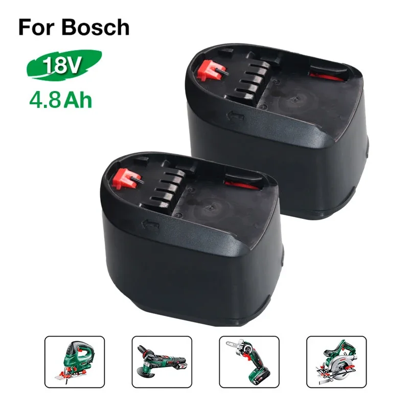 

Сменный аккумулятор для отвертки Bosch 18 в, 4800 мАч, перезаряжаемые Аккумуляторы для электроинструментов для PBA PSB PSR PST AL1830CV AL1810CV