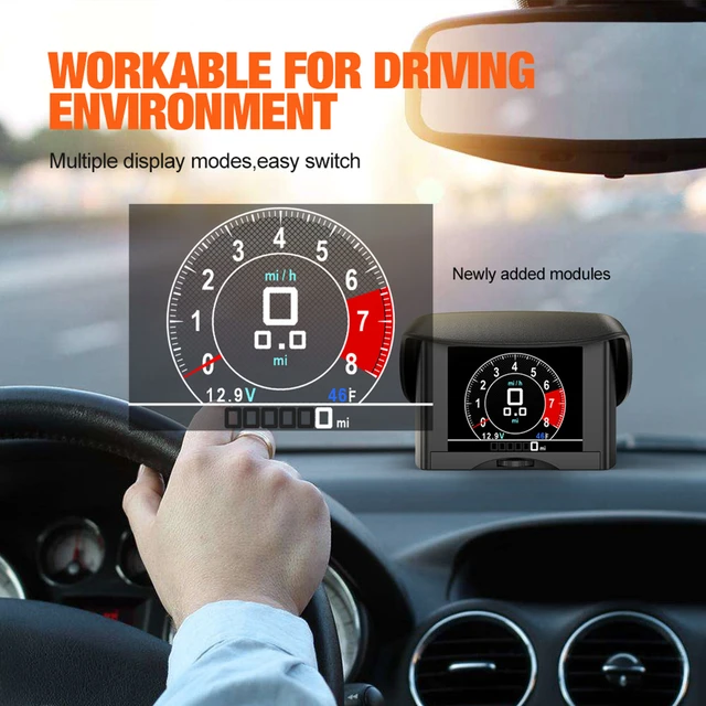 Head Up Display OBD2 Auto HUD GPS Windschutzscheibe Projektor Digital Meter  5,8 Zoll HUD Display Auto Auto Diagnose Tachometer Von 44,76 €