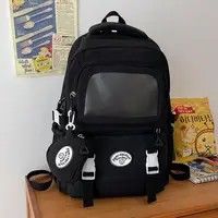 2024 New Ita Backpack High-capacity Canvas School Bag Transparent Preppy Style Girls Rucksack Teenage Display Bolsa Mujer Сумка 2