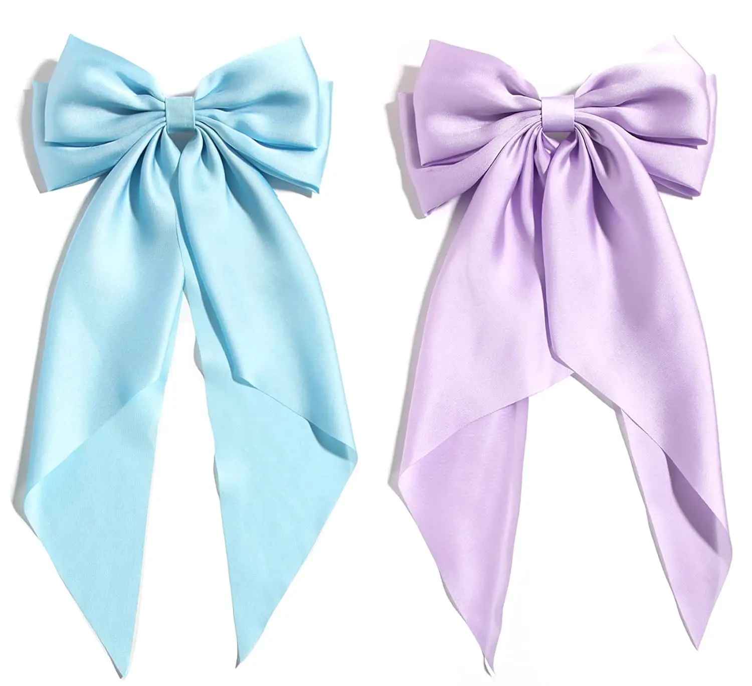 Elegant Solid Color Bow Hair Clip - Stylish Ribbon Accessory